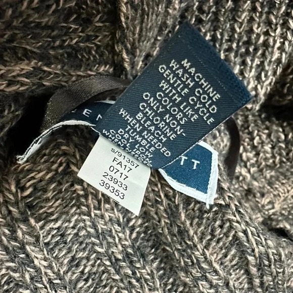 Karen Scott Womens L/XL Brown Marled Shawl Collar Button Placket Kni… - Picture 5 of 7